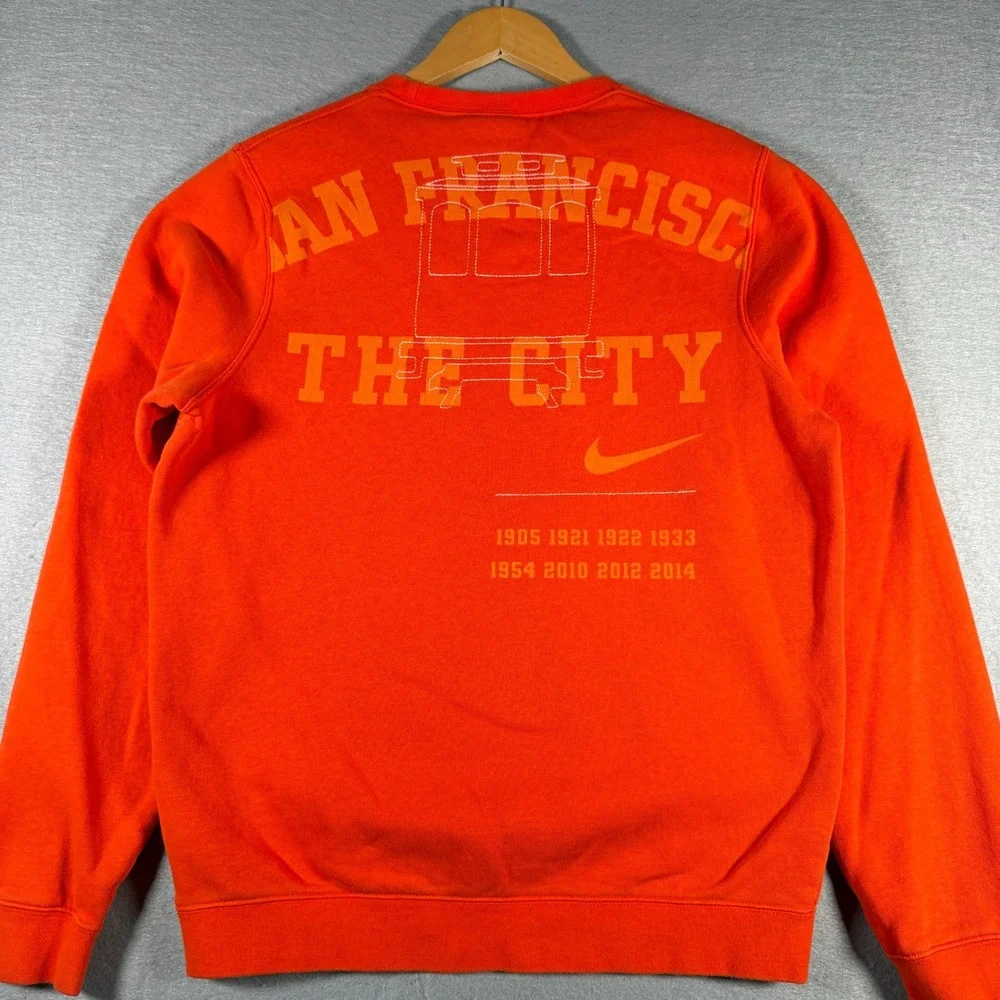 Nike San Francisco Giants MLB Orange Crewneck Sweatshirt Mens Small NKGX-89L